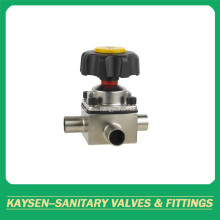 DIN Aseptic membrane valve T type welded